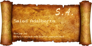 Smied Adalberta névjegykártya